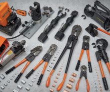 Manual, hydraulic and battery operated Nicopress swaging tools